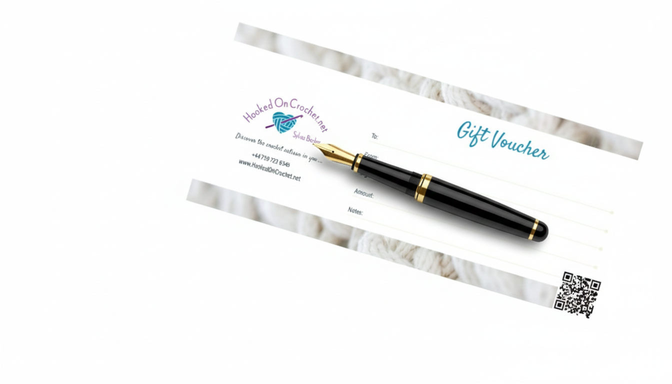 Gift voucher with an ink pen ready