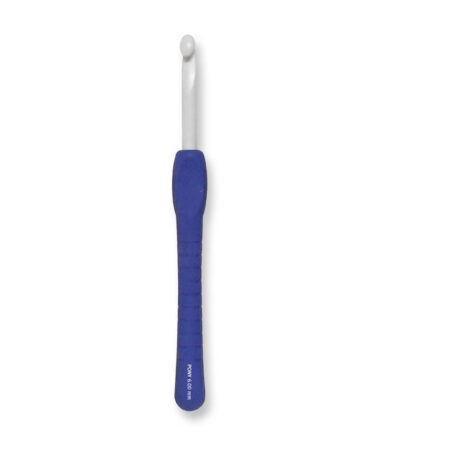 Pony Easy Grip crochet hook 6 mm with blue colour coded grip