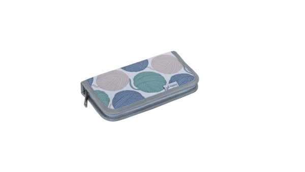 Hard Fabric Crochet Hook Case - Yarn Balls