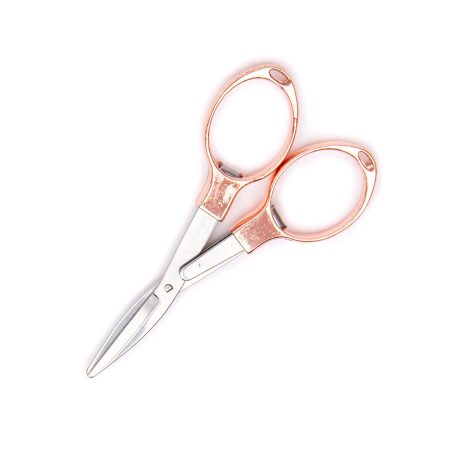 Hemline Rose Gold Folding Scissors